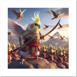 Cockatiel calopsitte warrior  guerrier Posters and Art